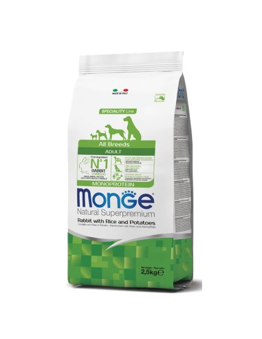 Monge Natural Superpremium All Breeds Adult Coniglio 2,5 Kg