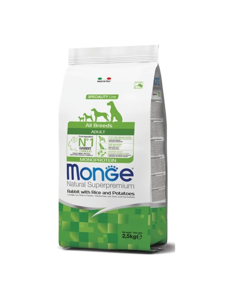 Monge Natural Superpremium All Breeds Adult Coniglio 2,5 Kg