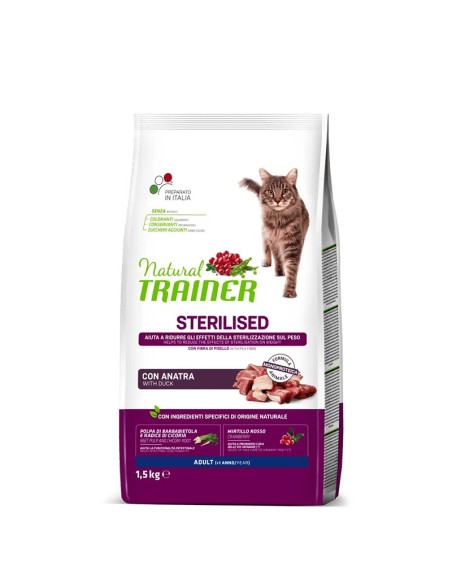 Natural Trainer Gatto Adult Sterilised Anatra