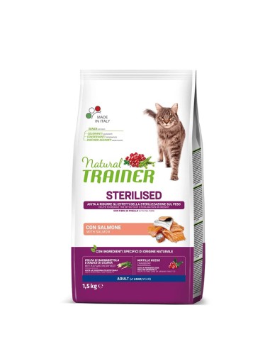 Natural Trainer Gatto Adult Sterilised Salmone