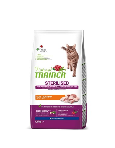 Natural Trainer Gatto Adult Sterilised Tacchino