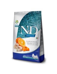 Farmina N&D Cane Adult Mini Merluzzo, Zucca e Arancia 800 gr