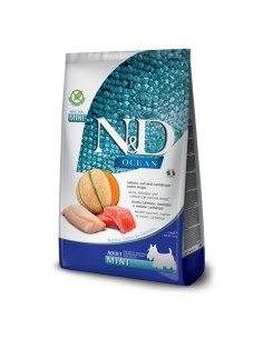 Farmina N&D Cane Adult Mini Salmone, Merluzzo e Melone 800 gr