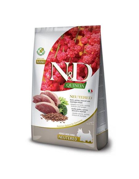 Farmina N&D Cane Neutered Anatra, Quinoa, Broccoli e Asparagi 800 gr