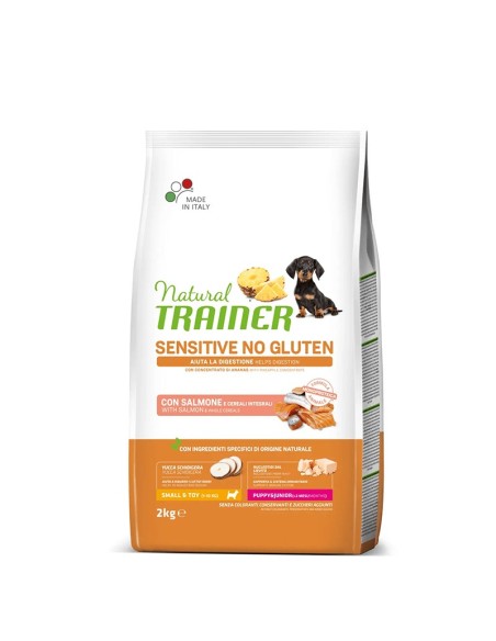 Natural Trainer Cane Puppy Mini Sensitive No Gluten Salmone